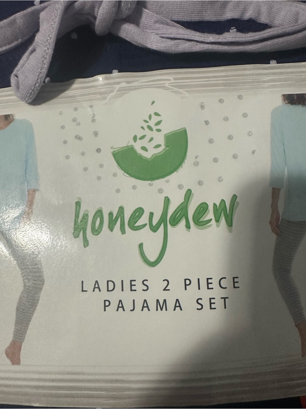 Honeydew Intimates Navy and White Polka Dot 2-Piece Pajama Set - Picture 3 of 7